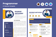 Resume Programmer V6, a Resume Template by twinstd (Thumbnail 1 of 3)