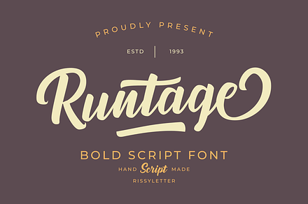 Runtage | A Vintage Bold Script