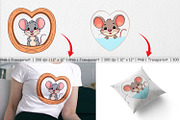 Clipart Heart Mouse, a Graphic by Artnoy (Thumbnail 3 of 5)