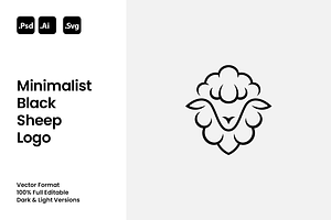 Minimalist Black Sheep Logo, a Branding & Logo Template by Luxury Logos