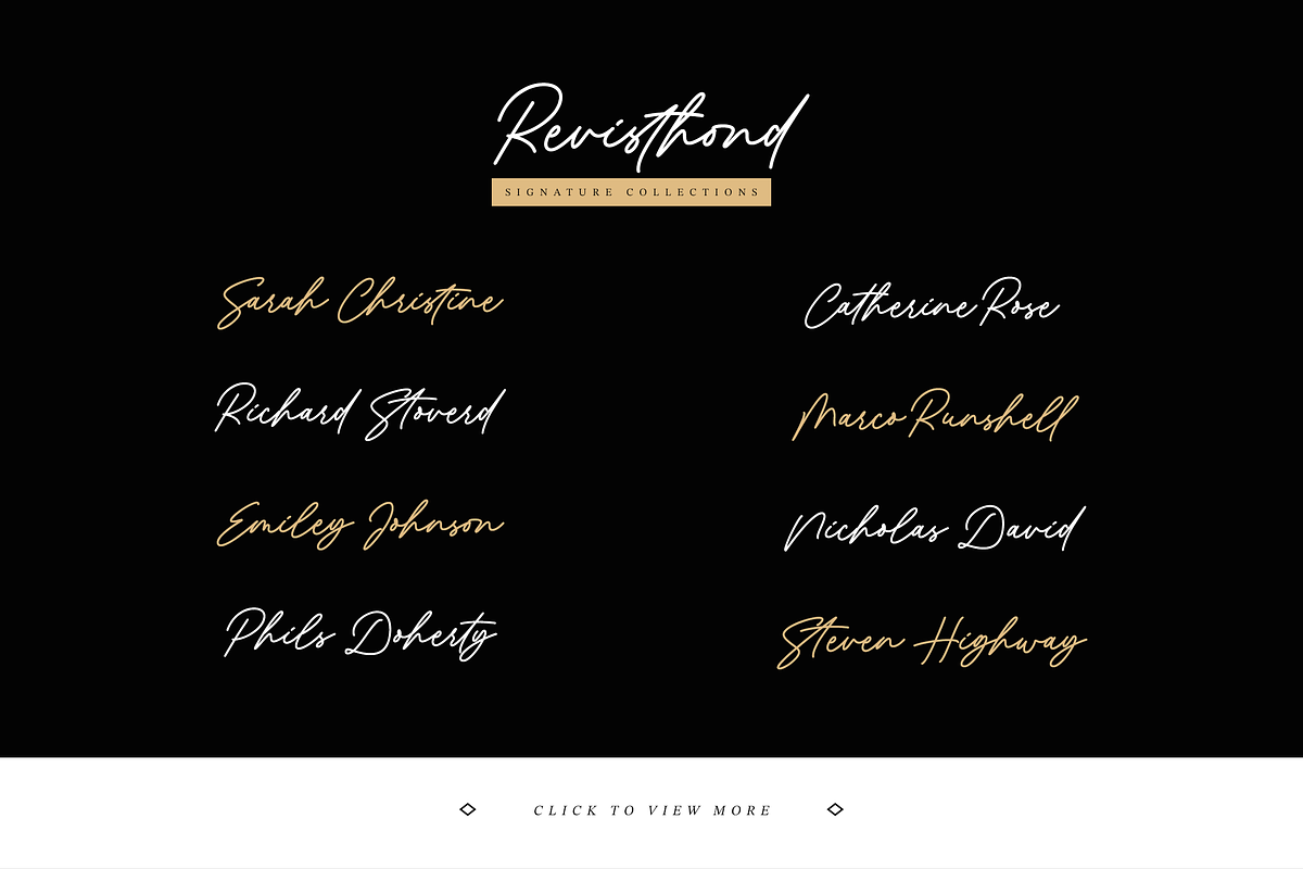 Revisthond Handwritten Script, a Script Font by Namara Creative Studio (Photo 8 of 12)