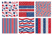 4th Of July Paper Backgrounds, a Pattern Graphic by SinaCreation (Thumbnail 2 of 5)