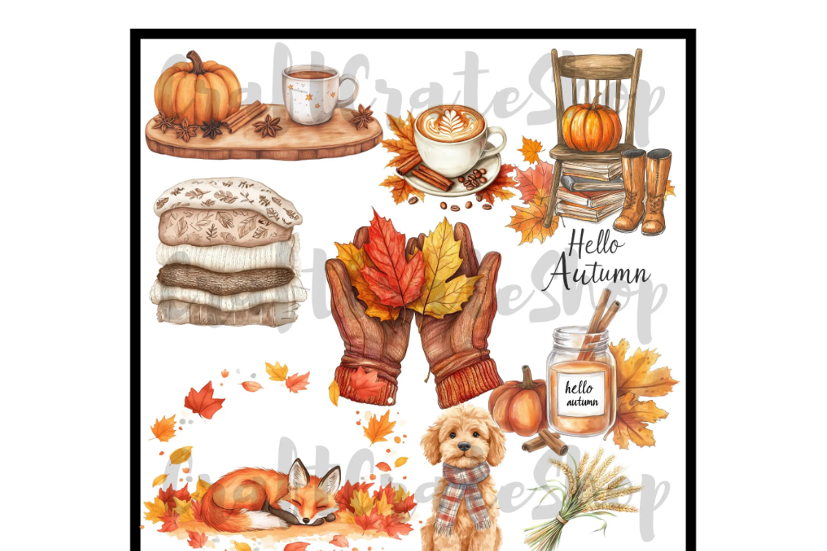 Cozy Fall clipart, an Illustration by CraftCrateShop (Photo 6 of 7)