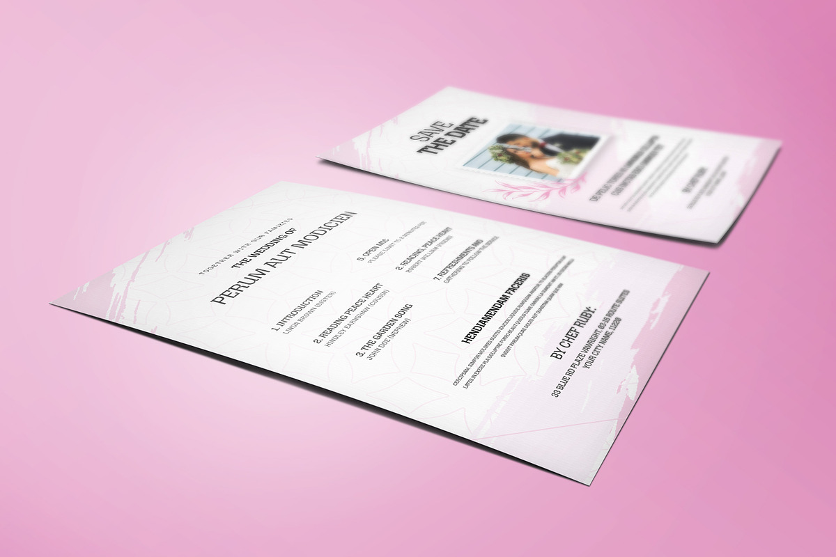 Funeral Program with Deco Border, an Invitation Template by Creatiya Type (Photo 2 of 6)