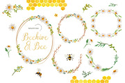 Beehive and Honey Bee Clipart, an Illustration by Sunflower Day Love (Thumbnail 4 of 5)