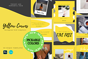 Yellow Curves Instagram Templates, a Social Media Template by bluevan (Thumbnail 1 of 5)