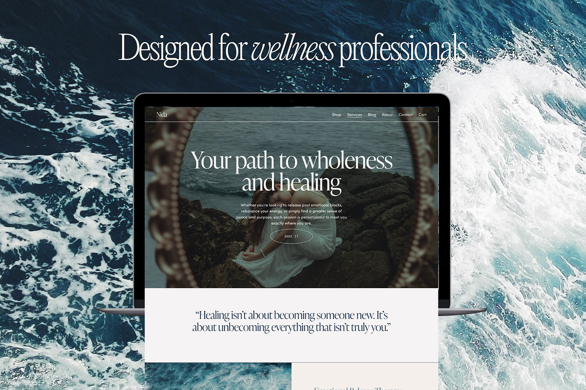 Wellness Squarespace Template, a Squarespace Template by Soul Mission Studio (Photo 2 of 10)