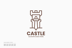 Castle Sword Logo, a Branding & Logo Template by Zeer Graphic