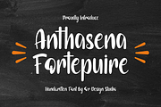 Anthasena Fortepuire, a Handwritten Font by QR Design Studio (Thumbnail 1 of 6)