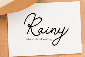 Rainy - Natural Handwriting Font