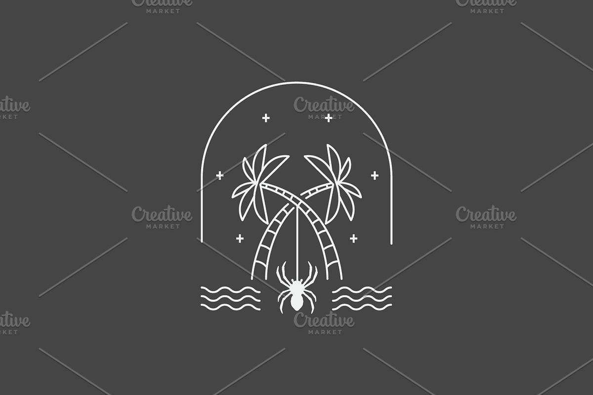 beach vacation holiday line logo, a Branding & Logo Template by devastd