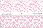 Pink hearts seamless patterns, a Pattern Graphic by Luba Vega (Thumbnail 3 of 9)