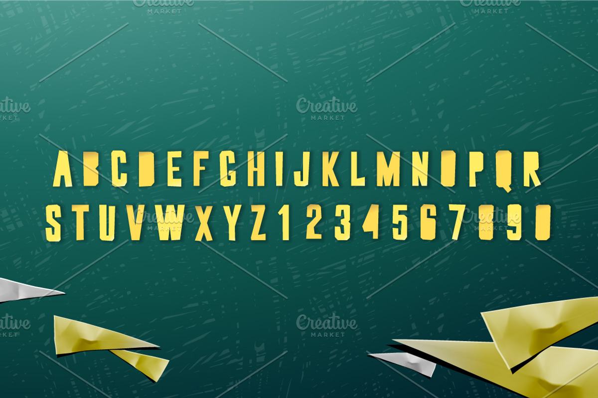 Paper cut alphabet collection preview 4