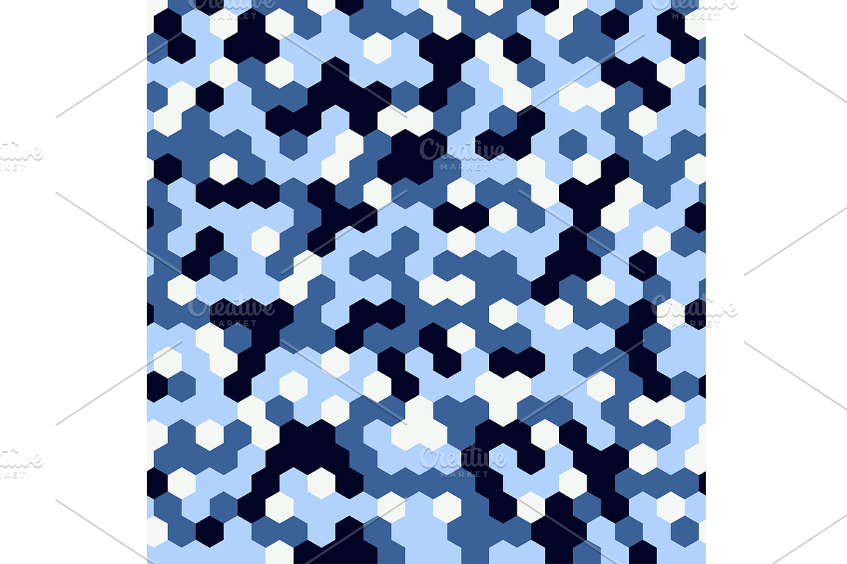 Hexagon Urban Camouflage seamless, a Texture Illustration by Vitamin