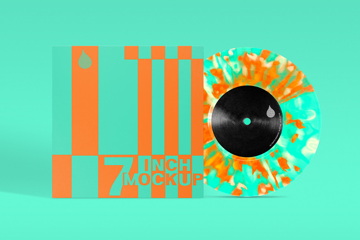 7 Vinyl Mockup, a Packaging Mockup by Glue Lab (Photo 4 of 5)