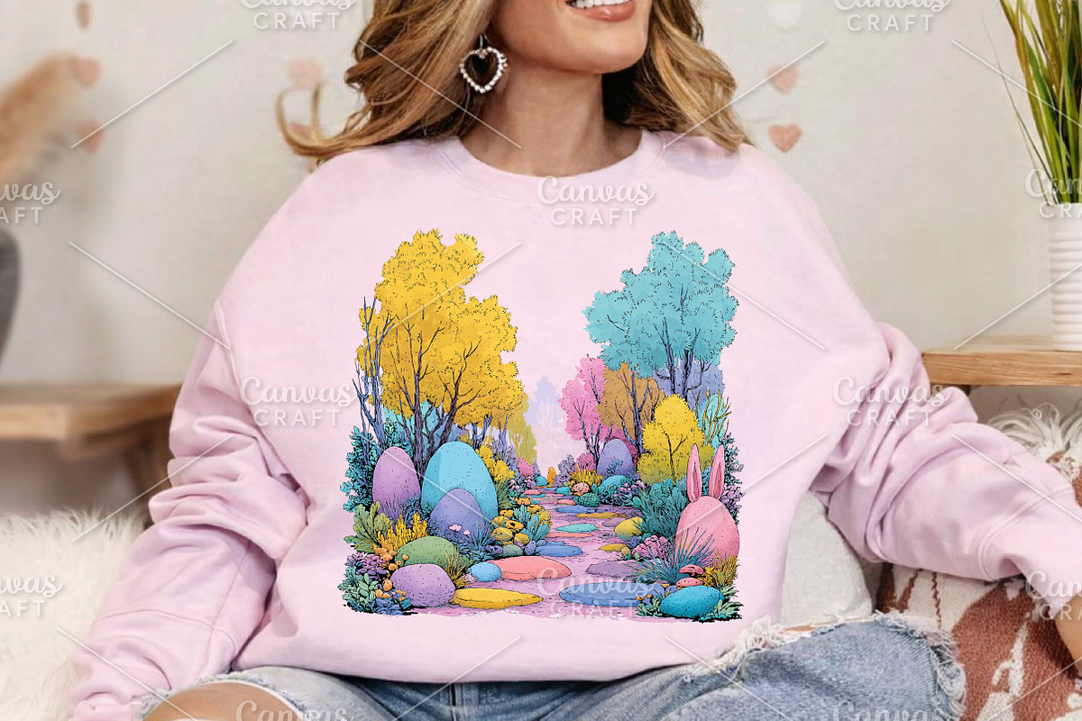 Whimsical Easter Pathway Clipart PNG, an Illustration by Canvas Craft (Photo 4 of 7)