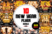 10 New Year Flyer Bundle, a Flyer Template by RTXdesinger99 (Thumbnail 1 of 11)