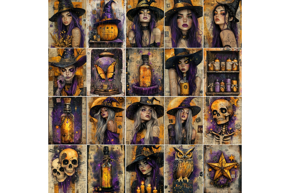 Witchy Junk Journal Printable Kit, a Seasonal Illustration by Nicole Branger Art (Photo 13 of 16)