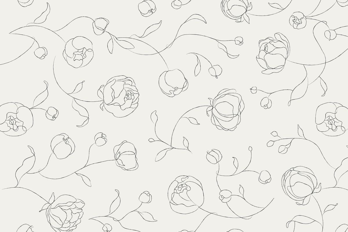 Minimalist Peony Line Sketches, a Decorative Illustration by Galerie Design Studio (Photo 5 of 10)