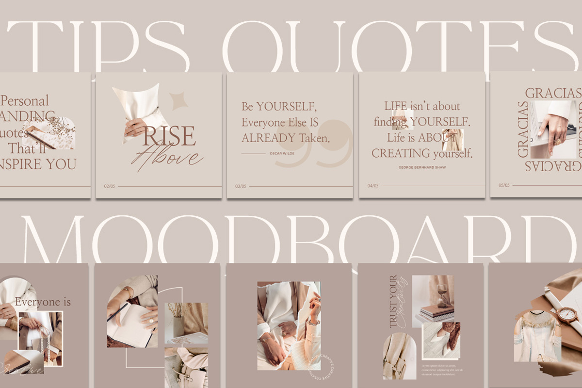 Neutral Carousel Instagram CANVA PS, a Social Media Template by Eviory