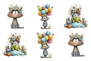 Flower Cats Clipart, an Illustration by SinaCreation (Thumbnail 2 of 7)