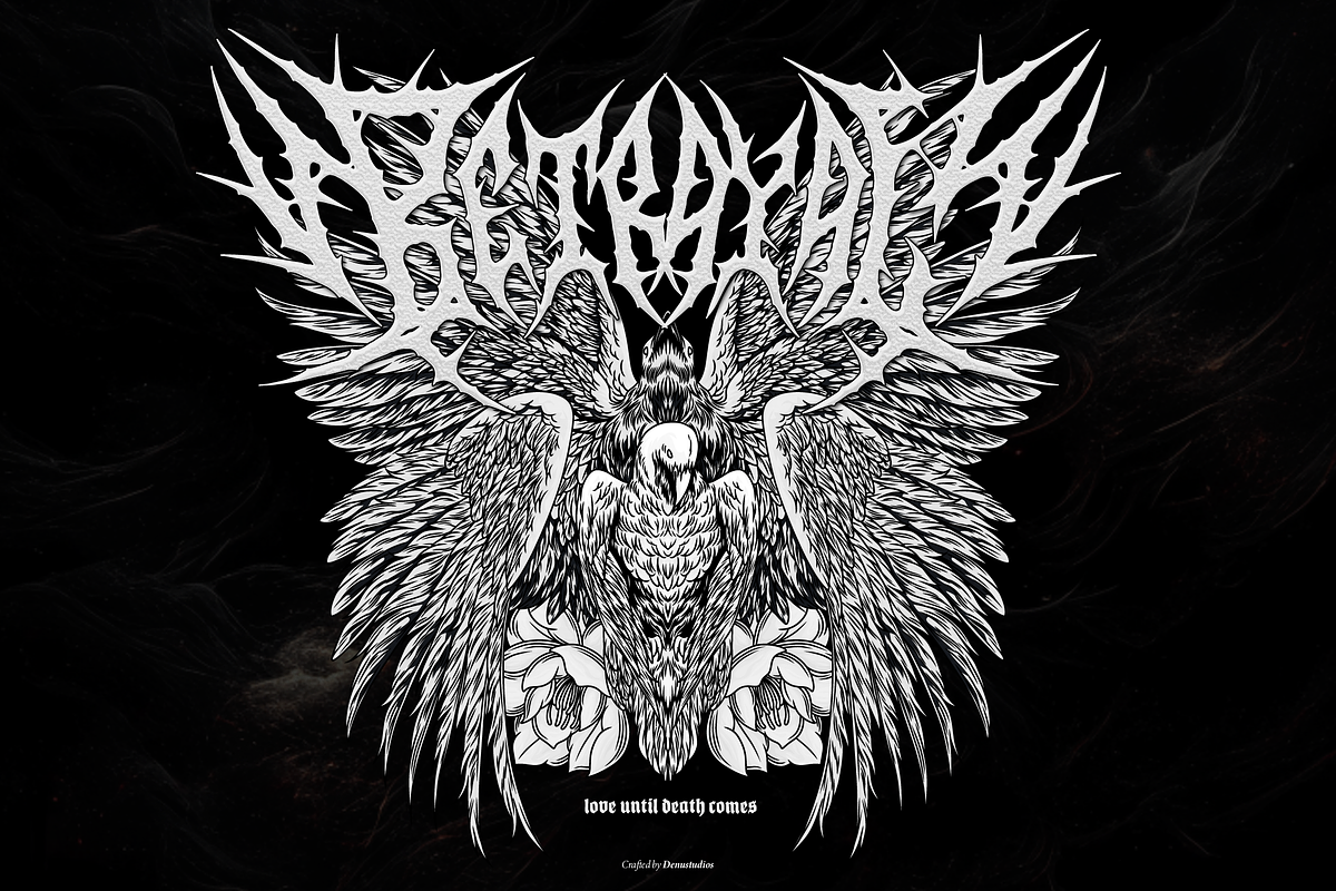 Vilegut | Death Metal Typeface, a Blackletter Font by Denustudios (Photo 2 of 12)