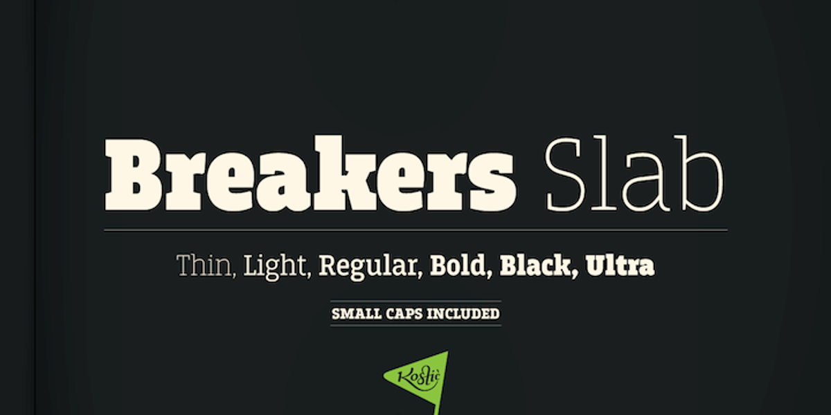 Breakers Slab, a Slab Serif Font by Kostic Type Foundry (Photo 1 of 10)