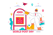 11 World Post Day Illustration, a Work Illustration by denayunebgt (Thumbnail 4 of 5)