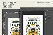 Folk Art Send Your Love Flyer, a Flyer Template by Hole Hope Design (Thumbnail 4 of 5)