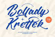Bollady Krettek Modern Bold Script, a Script Font by stylishtype.co (Thumbnail 1 of 10)