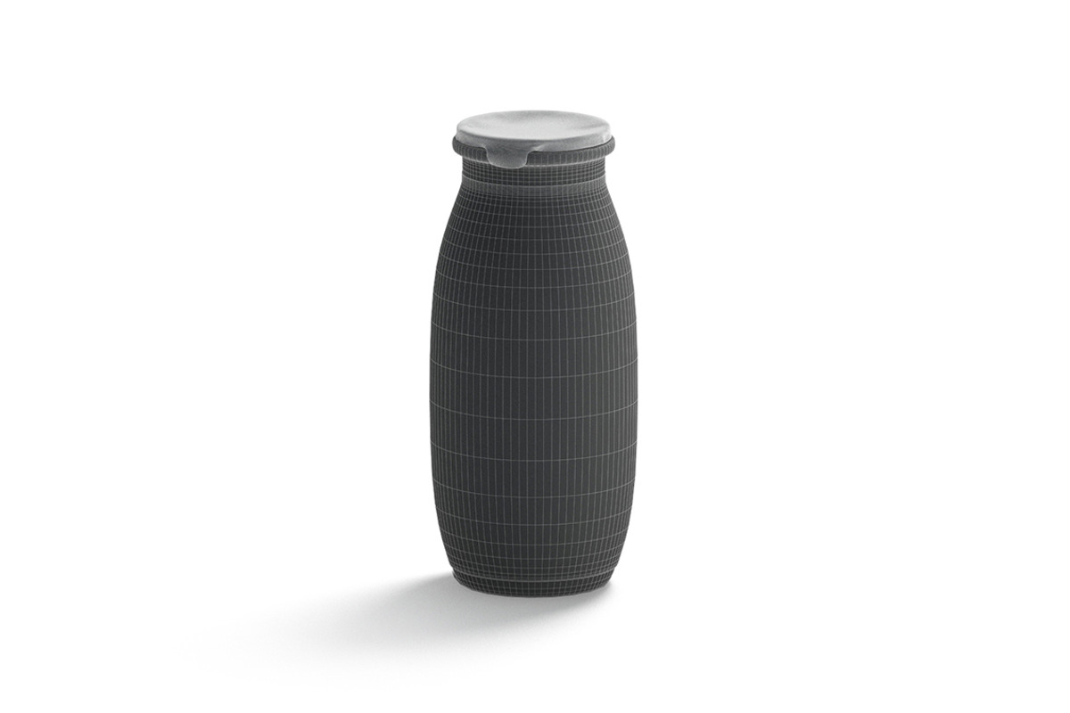 White Plastic Yogurt Bottle 3D Model, an Object 3D Model by rebrandy (Photo 9 of 9)