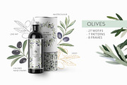 Olive branch, frame, pattern., a Texture Illustration by Kotkoa (Thumbnail 2 of 6)