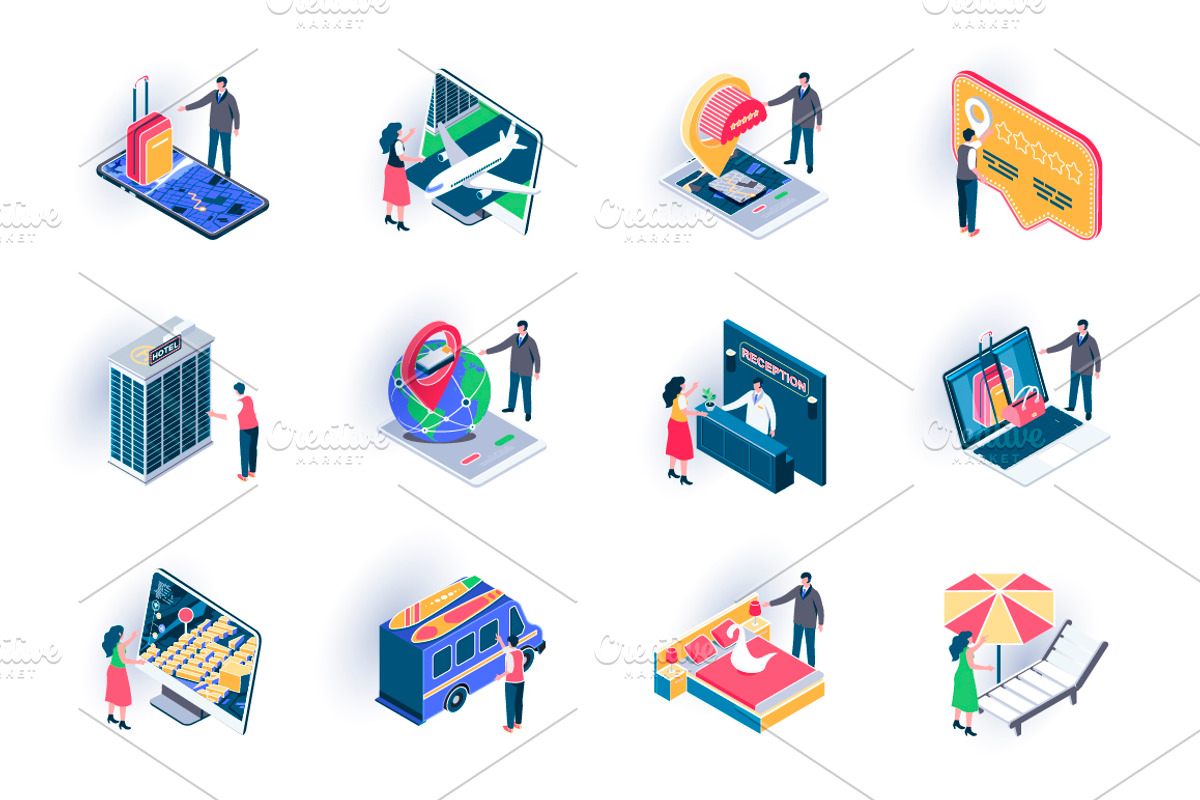 Unique Isometric Icons Pack, an Outline Icon by alexdndz (Photo 21 of 21)