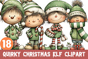 Quirky Christmas Elf Clipart, a Graphic by CitraGraphics (Thumbnail 1 of 4)