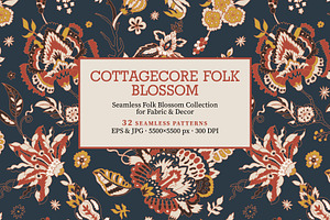COTTAGECORE FOLK PATTERN COLLECTION, a Pattern Graphic by Sonulkaster