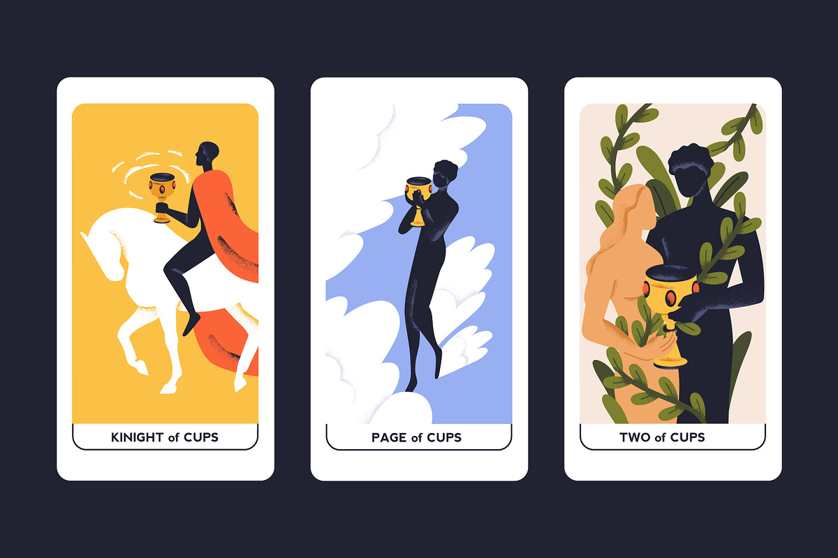 Suit of Cups tarot cards set, an Illustration by Good Studio (Photo 3 of 6)