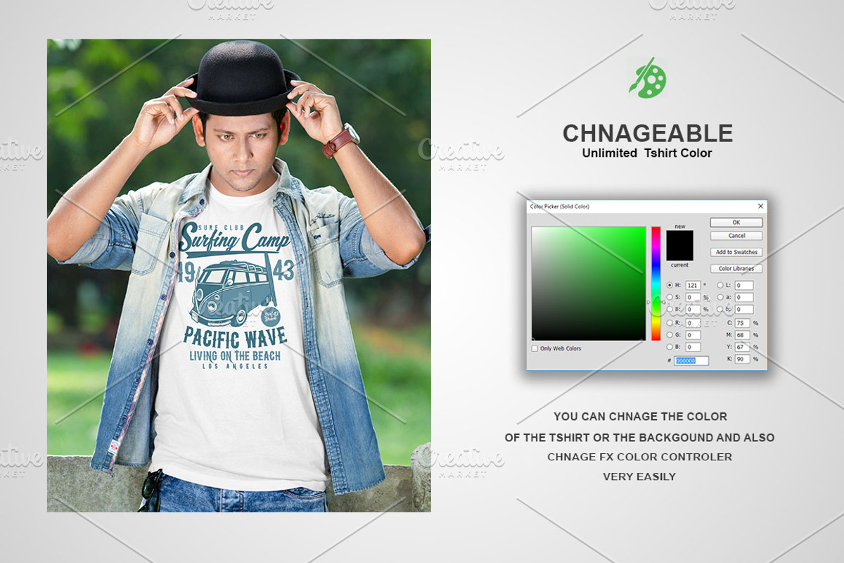 Man T-shirt Mockups, a Shirt Mockup by DESIGNAVO (Photo 4 of 4)