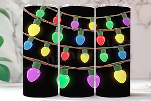 Christmas Lights Holiday Tumbler, a Background Photo by LamanAzalea