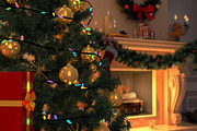 3D rendering New year interior, a Decorative Illustration by RichmanStudio (Thumbnail 2 of 3)