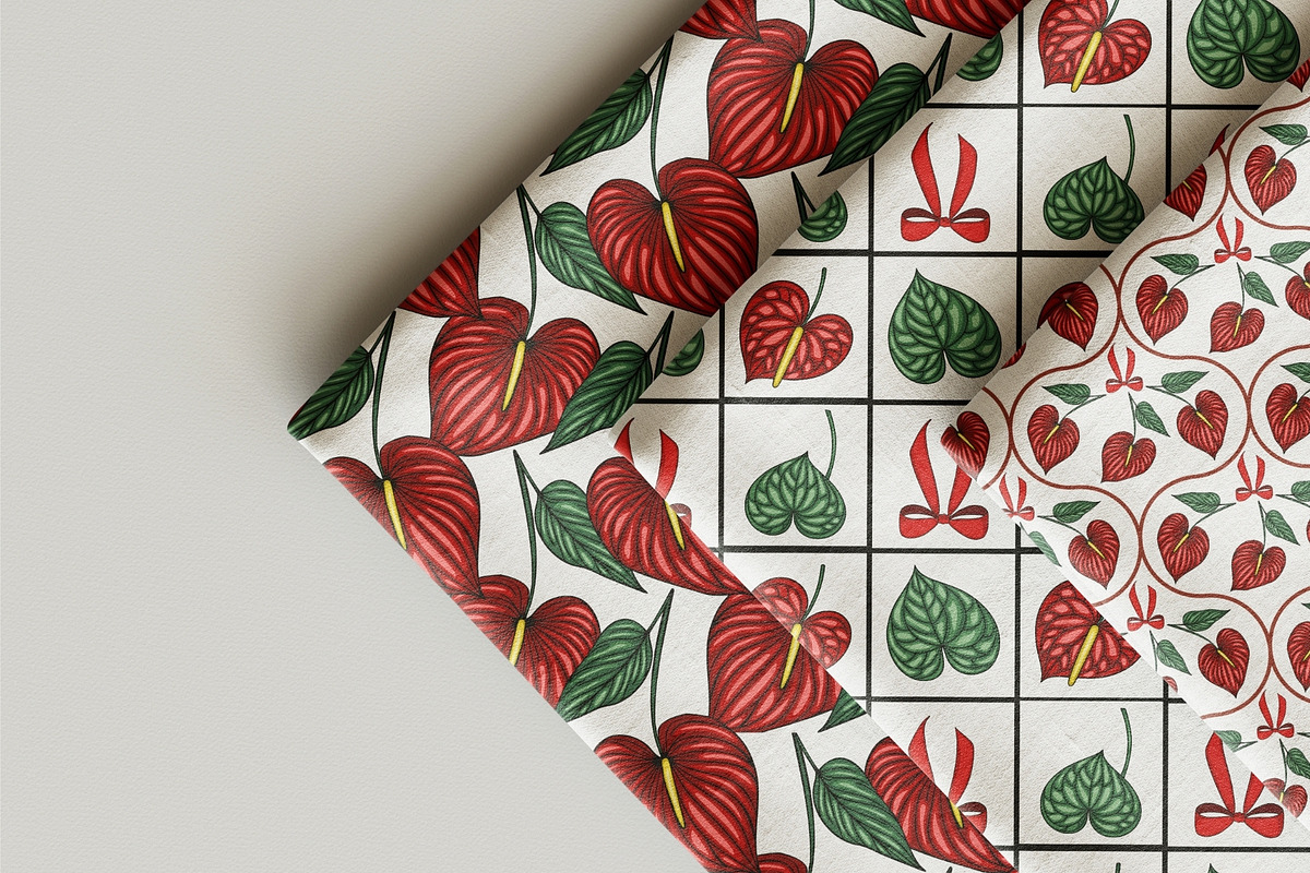 Exotic Anthurium Bloom Patterns, a Pattern Graphic by Elatedowl (Photo 7 of 13)