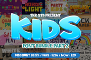 Kids Font Bundle V2 - SALE, a Sans Serif Font by tokokoo (Thumbnail 1 of 24)