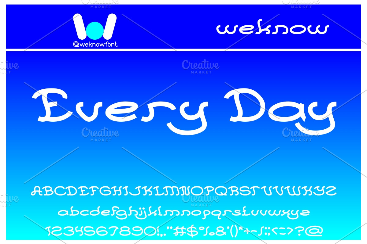 Every Day font, a Font by weknow (Photo 5 of 5)
