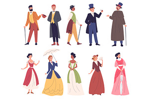 Victorian people. 19th century, an Object Illustration by Stock-Smart-Start