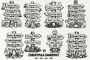 Christmas Signpost SVG Bundle, a Seasonal Illustration by DENIDigitalArtSudio (Thumbnail 1 of 6)