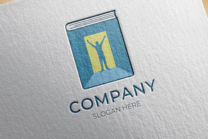 Book success man logo