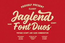 Jaglend Font Duo Vintage Script Sans