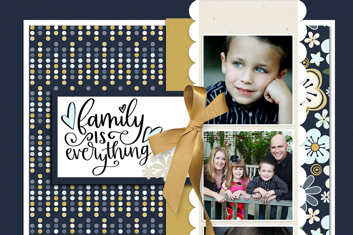 Navy Daisy Printable Scrapbook Paper, a Pattern Graphic by Posh Papers & Patterns (Photo 7 of 8)