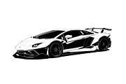 Supercar Vector Collection Bundle, an Illustration by Creativeshirt (Thumbnail 5 of 9)