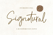 Signatural - Handwritten Font, a Script Font by Bale Type (Thumbnail 1 of 11)