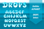 Bubble letters. Water drop alphabet, a Decorative Illustration by MalinaShop (Thumbnail 1 of 3)